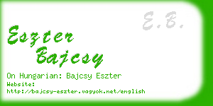 eszter bajcsy business card